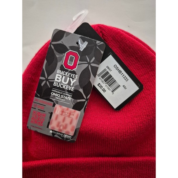 Ohio State Buckeyes Red Knit Beanie Hat Officially Licensed Colosseum - Picture 4 of 9